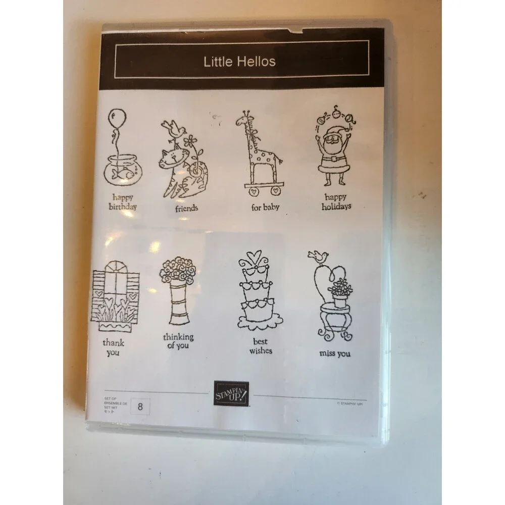 INVENTORY REDUCTION SALE. Little Hellos Stampin' Up Rubber Stamp Set B4